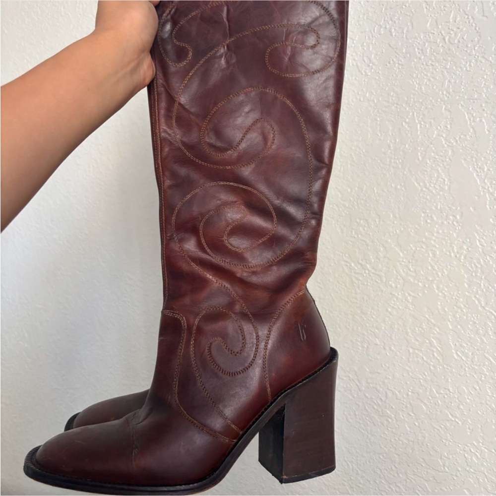 Brown Frye campus boots
